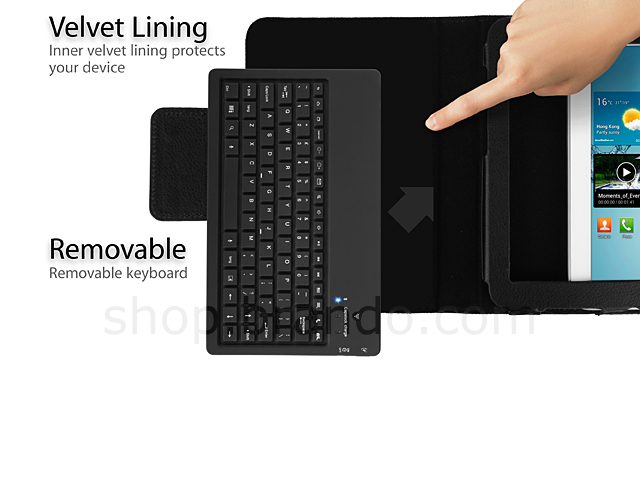 Samsung Galaxy Tab 2 7.0 GT- P3110 Reclosable Fastener Case with Bluetooth Keyboard