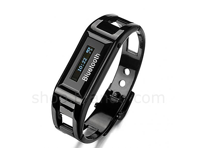 LCD Bluetooth Vibrating Bracelet + Watch (Alloy Steel)