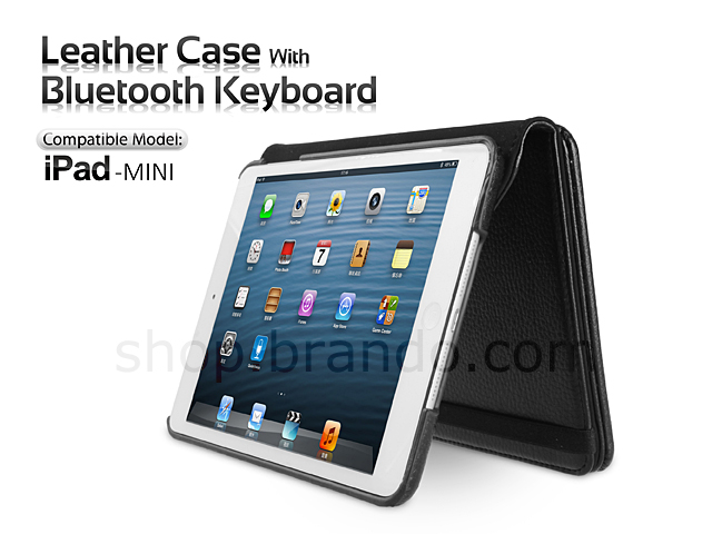 iPad Mini Leather Case with Bluetooth Keyboard