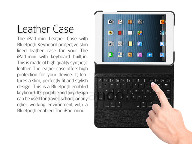 iPad Mini Leather Case with Bluetooth Keyboard