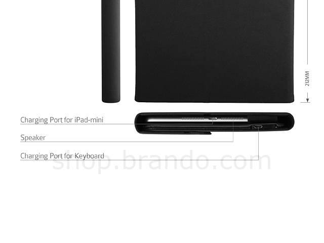 Seamless iPad Mini Case with Bluetooth Keyboard