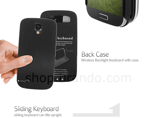 Samsung Galaxy S4 Ultra-thin Slide-out Wireless Backlight Keyboard