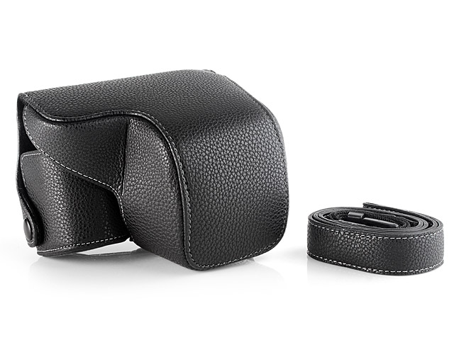 Sony NEX-6 Premium Protective Leather Case with Leather Strap