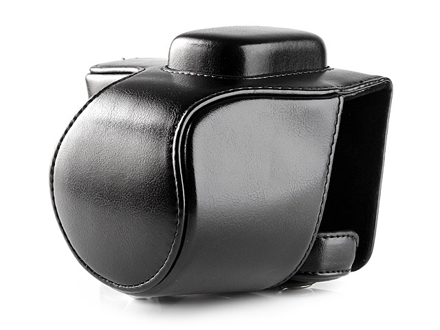 Samsung NX500 (16-50mm) Premium Protective Leather Case with Leather Strap
