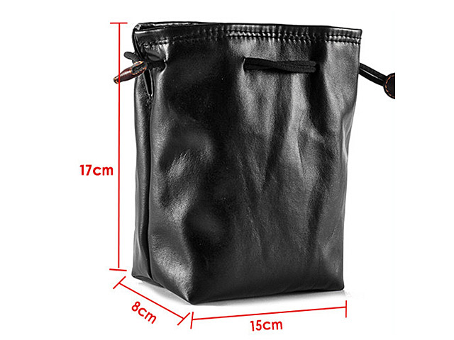 Camera Insert Storage Pocket Leather Pouch (L Size)