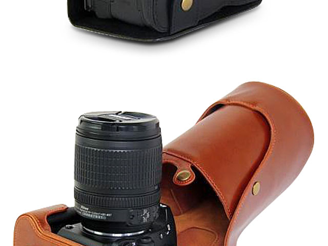 Nikon D7500 Leather Camera Case with Flash Cover