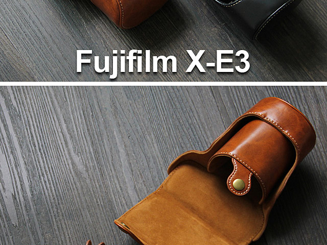 Fujifilm X-E3 Premium Protective Leather Case with Leather Strap