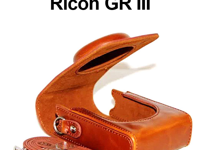 Ricoh GR III Leather Case with Leather Strap