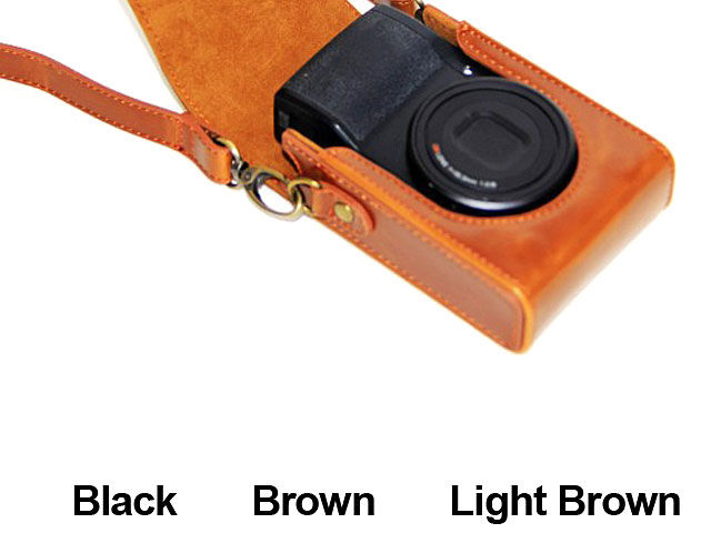 Ricoh GR III Leather Case with Leather Strap