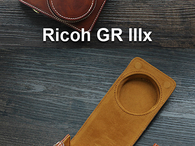 Ricoh GR IIIx Leather Case with Leather Strap