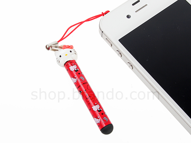 Plug-in 3.5mm Earphone Jack Accessory - Hello Kitty with Smart Phone Retractable Touch Pen