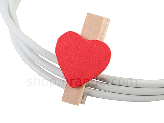 Wooden Clip (Hearts)