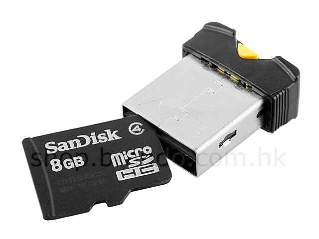 USB MicroSD(HC) Card Reader with Easy Eject