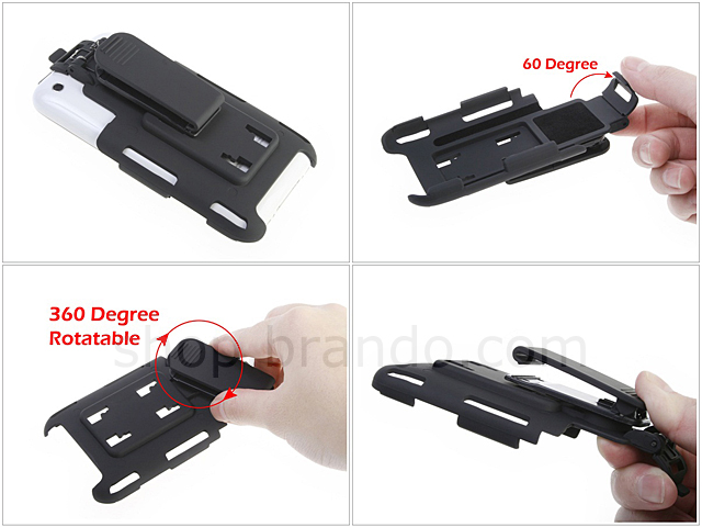 2 in 1 Windshield Holder + Rotatable Clip Holster for iPhone 2G / 3G / 3G S