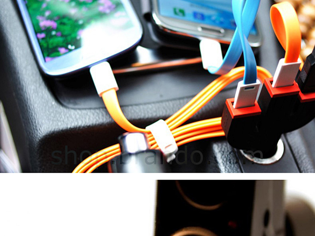 Luminous Triple-USB Car Charger