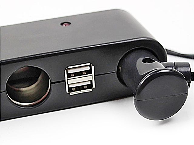 4-in-1 Car Adapter with 2 USB ports