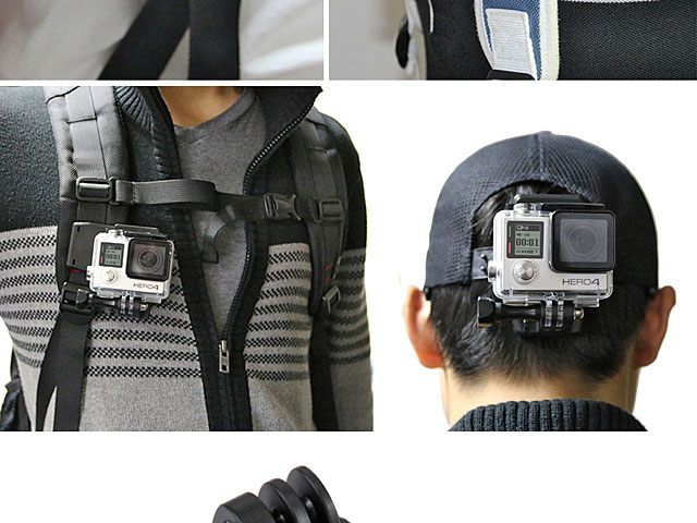 360 Degree Rotating Backpack Hat Rec-mounts Quick Release Clamp Mount