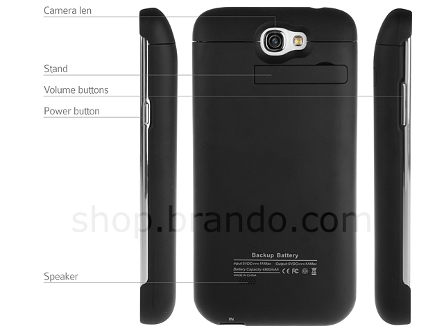 Power Jacket for Samsung Galaxy Note II GT-N7100 - 4800mAh