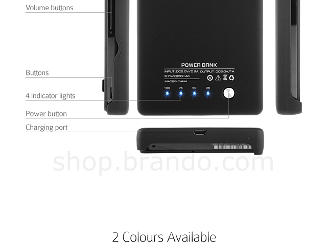 Power Jacket For Sony Xperia Z - 2800mAh
