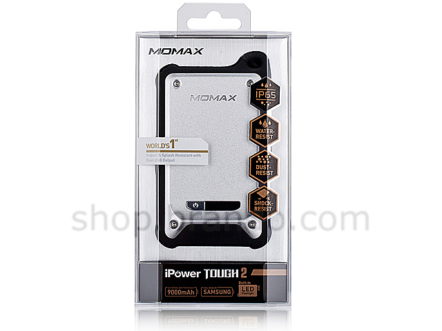 Momax 9000mAh Water Resist + Shock Resist + Dust Resist Dual USB Outdoor External Battery