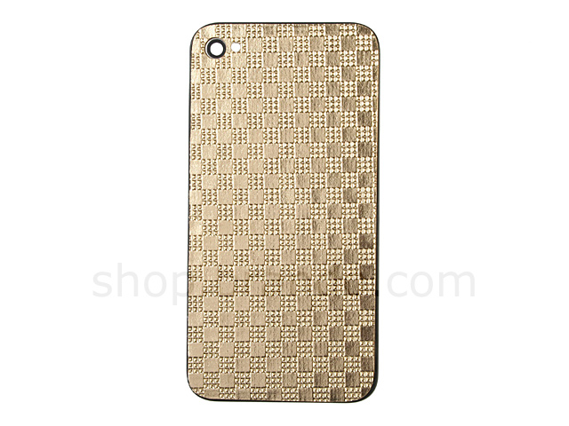 iPhone 4 Square Patterned Rear Panel - Gold