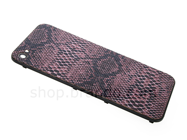 iPhone 4 Snake Skin Rear Panel - Pink