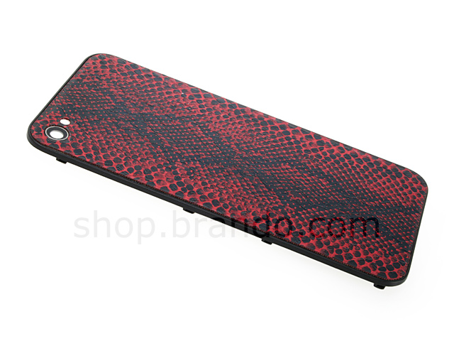 iPhone 4 Snake Skin Rear Panel - Red
