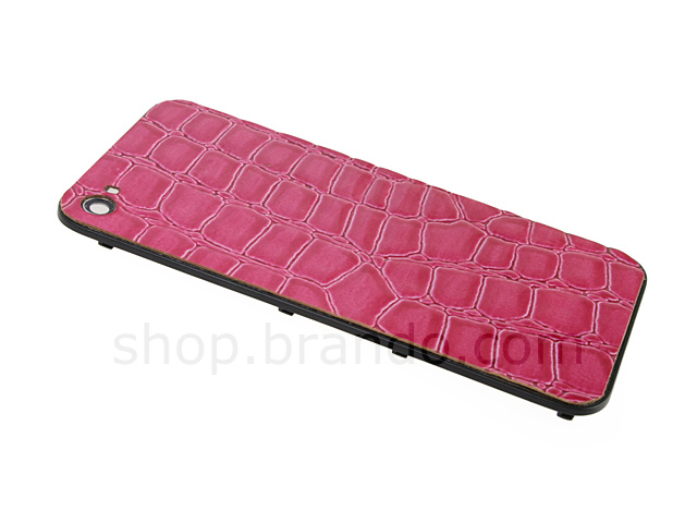 iPhone 4 Crocodile Leather Rear Panel - Pink