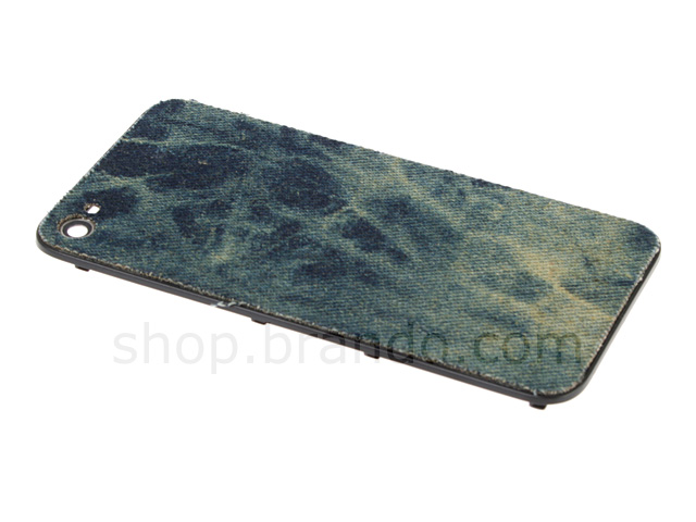 iPhone 4 Bleach Washed Denim Rear Panel - Dark