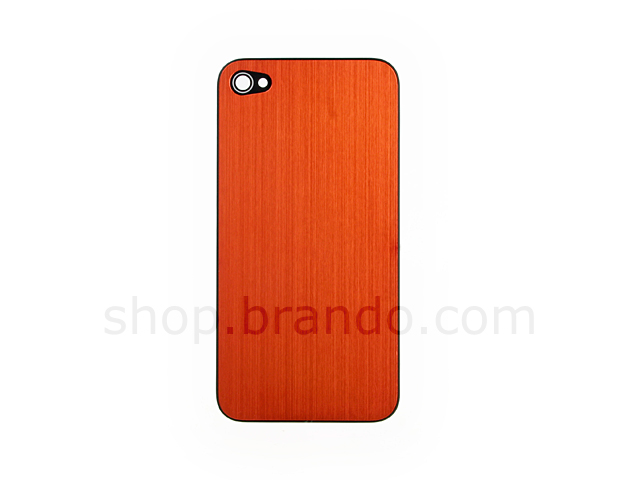 iPhone 4 Metallic Rear Panel - Orange (Flat)