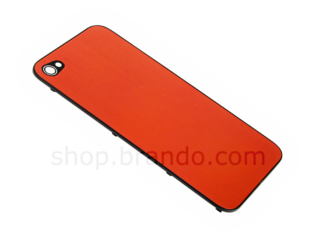 iPhone 4 Metallic Rear Panel - Orange (Flat)