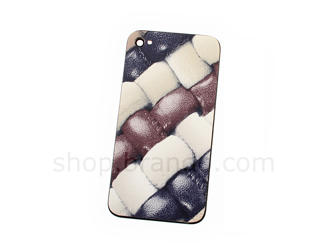 iPhone 4S Woven Leather Print Rear  Panel