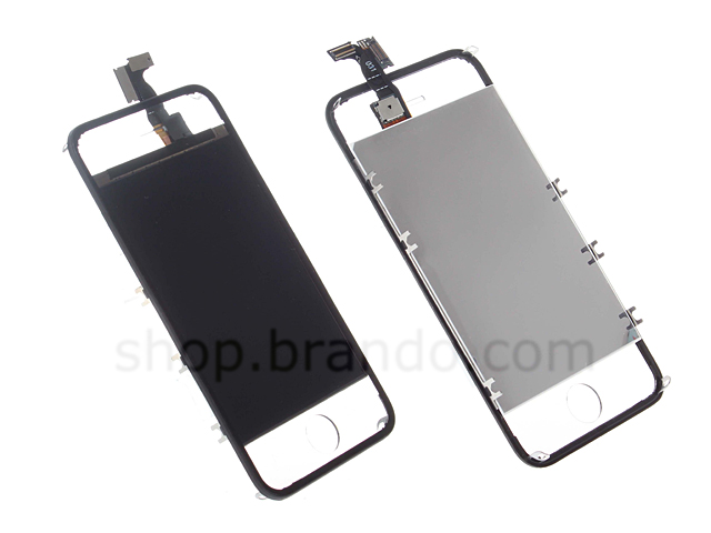 iPhone 4S Transparent Front & Rear Panel Set - Black