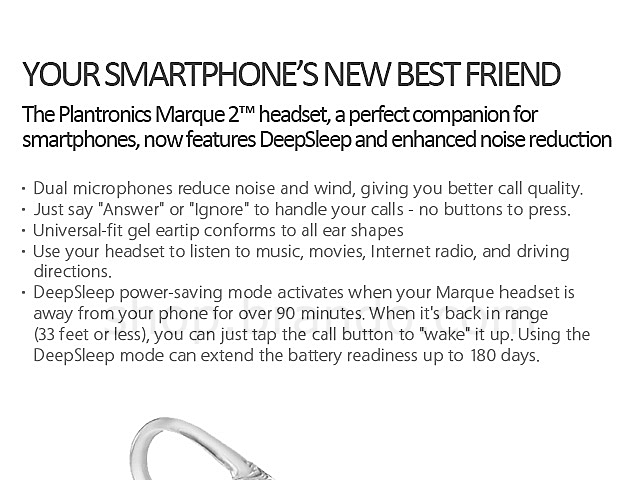 Plantronics Marque 2 M165 Bluetooth Headset