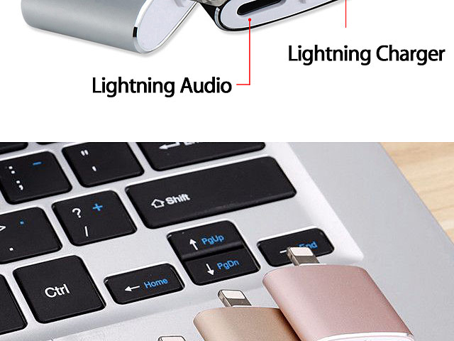Lightning to Lightning Audio + Charger Adapter