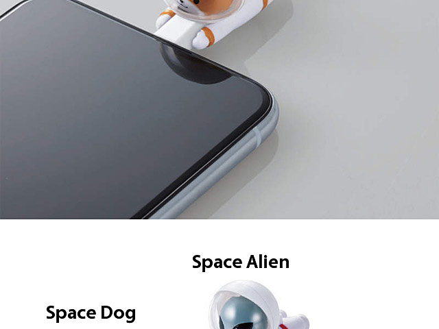 ELECOM Cable Bite Space Animal Series for Lightning Cable