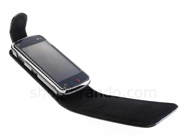 Nokia N97 Fashionable Flip Top Leather Case