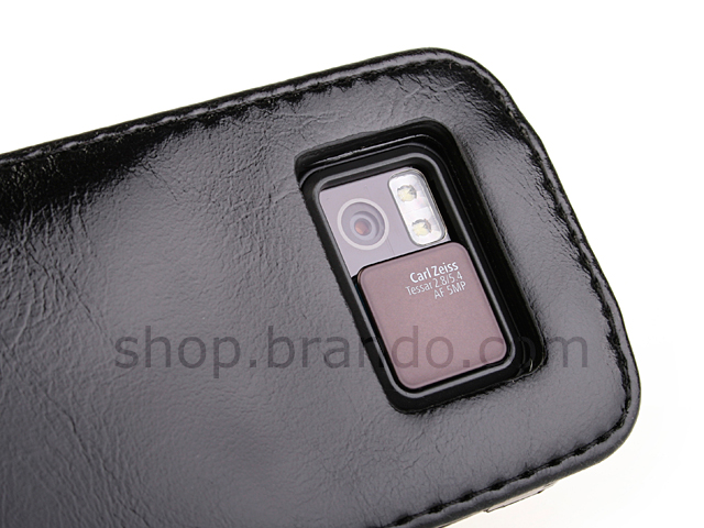 Nokia N97 Fashionable Flip Top Leather Case