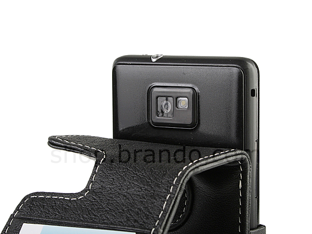 Brando Workshop Leather Case for Samsung Galaxy S II (Flip Top)
