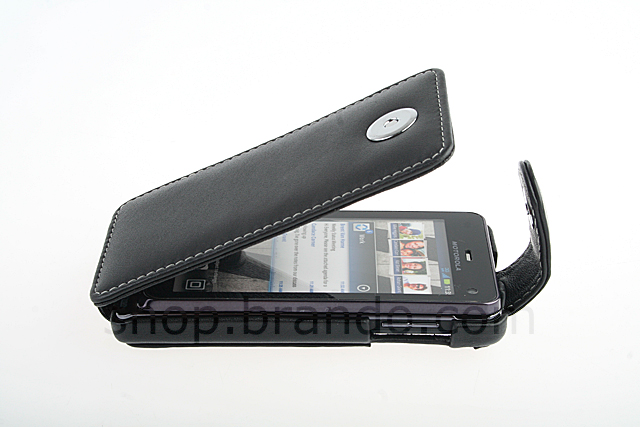 Brando Workshop Leather Case for Motorola Droid 3 (Flip Top)