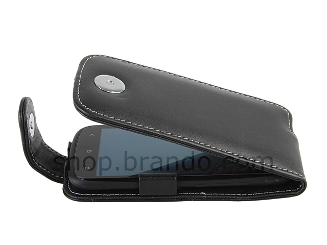 Brando Workshop Leather Case for HTC One S (Flip Top)
