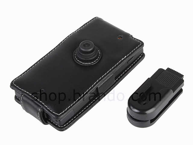 Brando Workshop Leather Case for Sony Xperia sola MT27i (Flip Top)