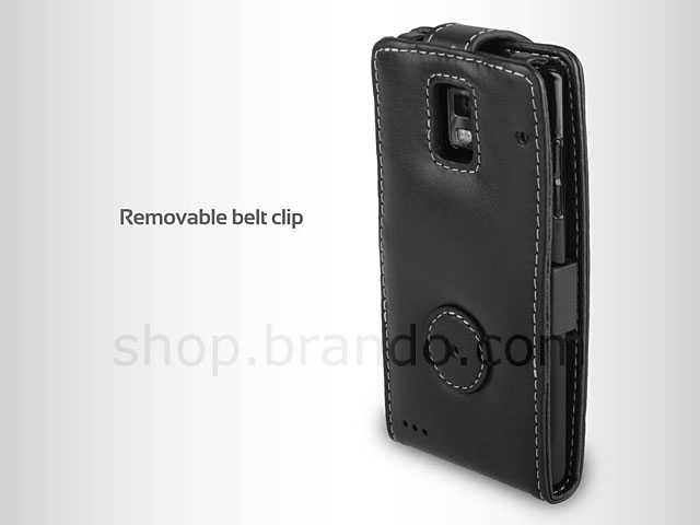 Brando Workshop Leather Case for Huawei Ascend P1 (Flip Top)