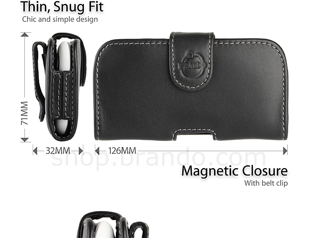 Brando Workshop Leather Case for HTC Desire X T328e (Pouch Type)