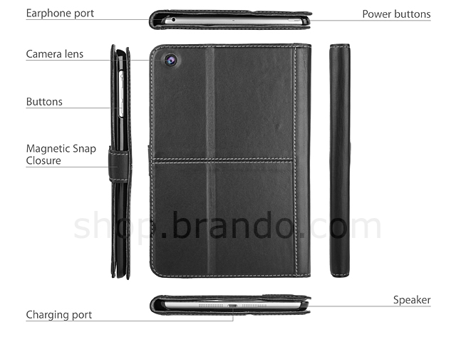 Brando Workshop Leather Case for iPad Mini (Side Open w/ magnet)