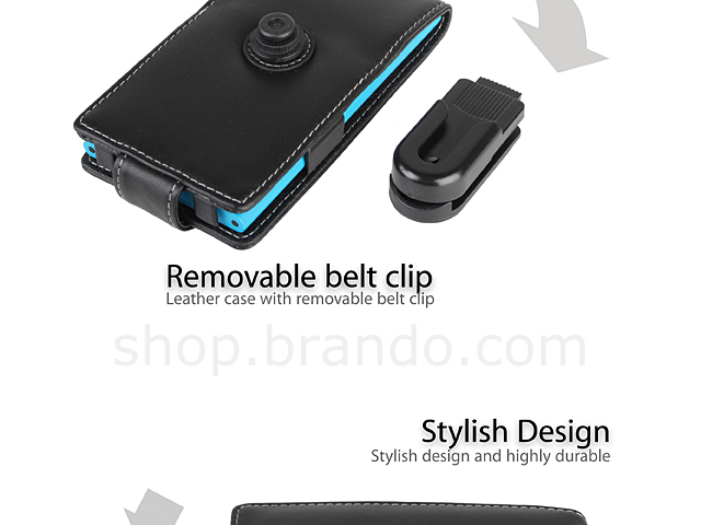 Brando Workshop Leather Case for Nokia Lumia 920 (Flip Top)