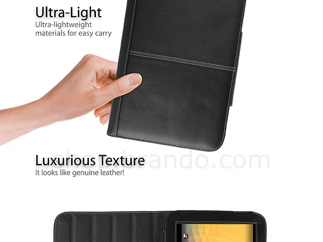 Brando Workshop Leather Case for Google Nexus 10 GT-P8110 (Side Open w/ magnet)