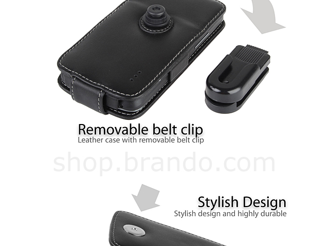 Brando Workshop Leather Case for Google Nexus 4 E960 (Flip Top)