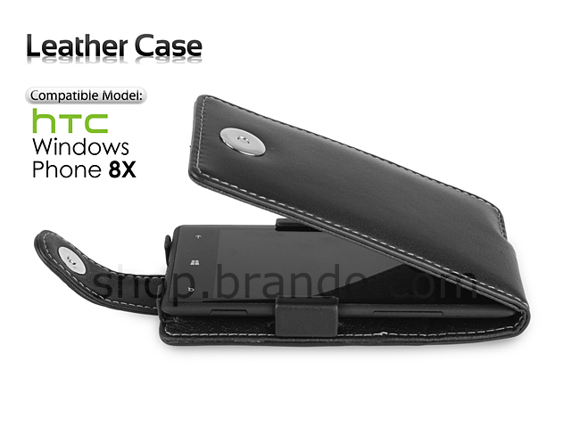 Brando Workshop Leather Case for HTC Windows Phone 8X (Flip Top)