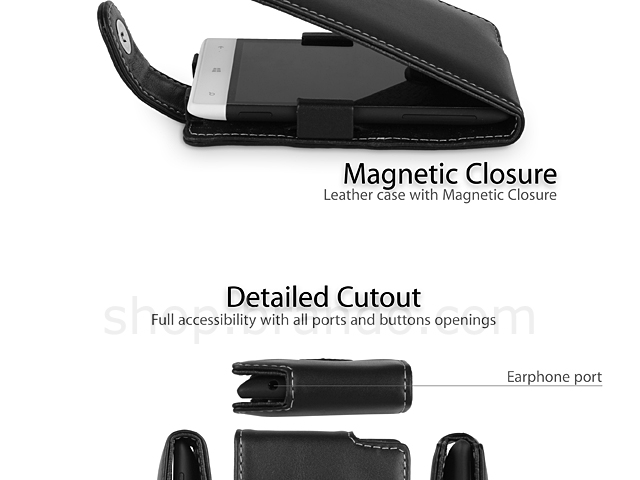 Brando Workshop Leather Case for HTC Windows Phone 8S (Flip Top)